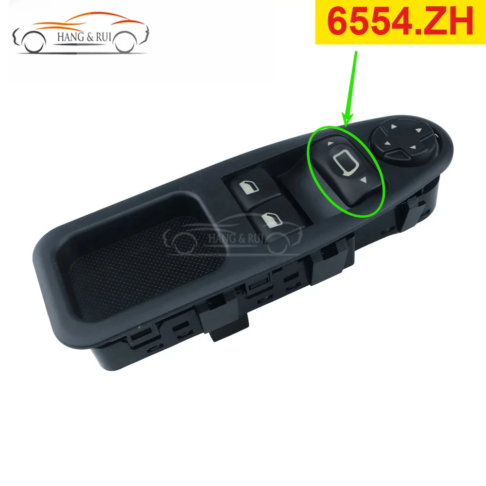 Кнопка управления стеклоподъемником для Scudo Citroen Jumpy Citroen Dispatch Peugeot Expert 2007-2016, артикулы 6554.ZJ, 6554.ZH (art.: 3920da0c2f9bb) - 3920da0c2f9bb