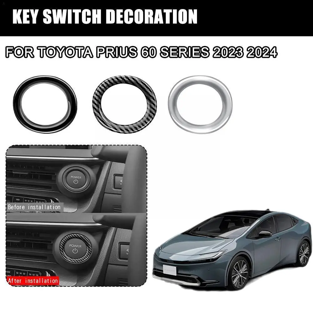 

Для Toyota Prius 60 серия 2023 2024 старт двигателя автомобиля аксессуары с одной кнопкой накладка крышка кнопки зажигания кольцевая подкладка W9S7