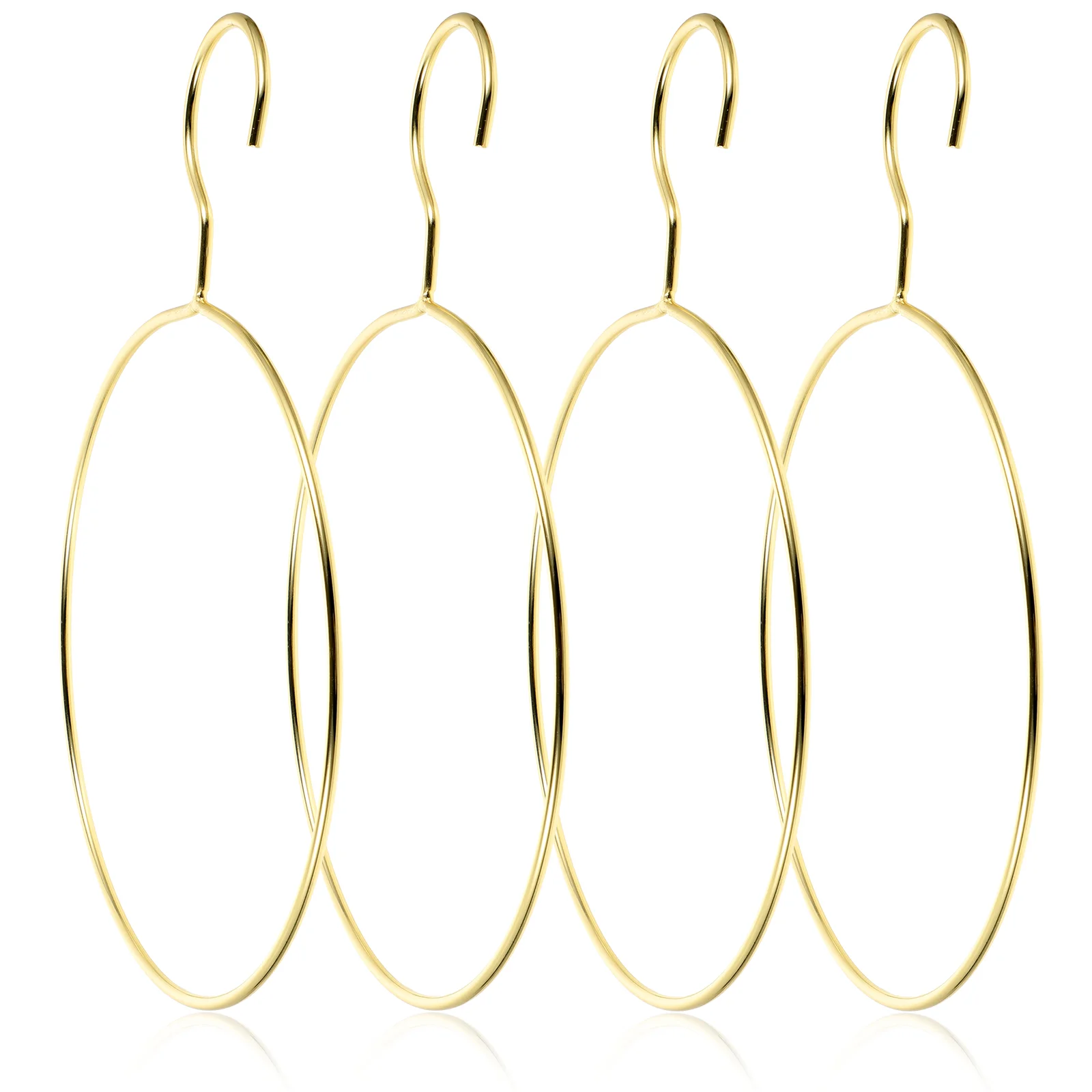 

Hanger Scarf Closet Hangers Ring Tie Organizer Clothes Holder Rings Round Metal Rack Belt Home Neckties Hook Nonslip Belts