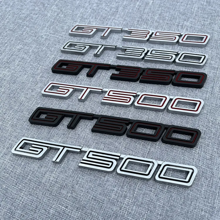 

Car 3D Metal Words Letters Nameplate Emblem Badge Decals Sticker For Ford Mustang GT SHELBY GT350 GT500 Logo Styling Accessories