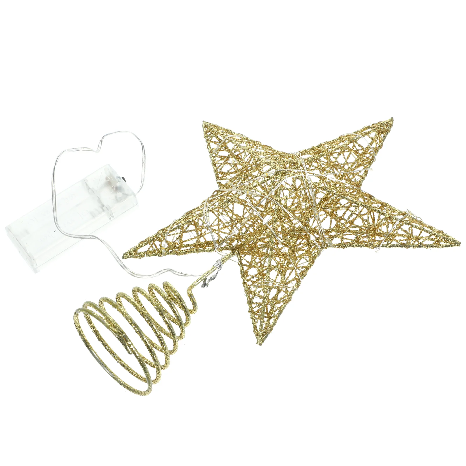 

Tree Top Star Treetop Ornament Luminous Christmas Adornment Xmas Topper LED Gold Decor