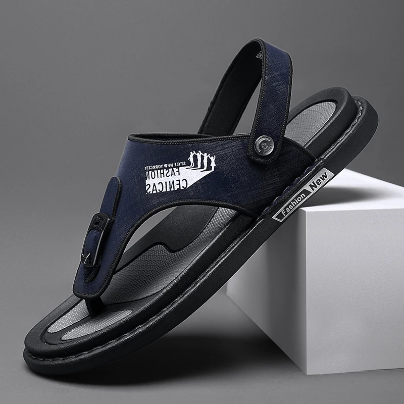 

Sandals Summer Male Brand Fashion Sandal Breathable Casual Slipper Men Comfortable Beach Shoes Non-slip Tenis Luxury Shoe Mules