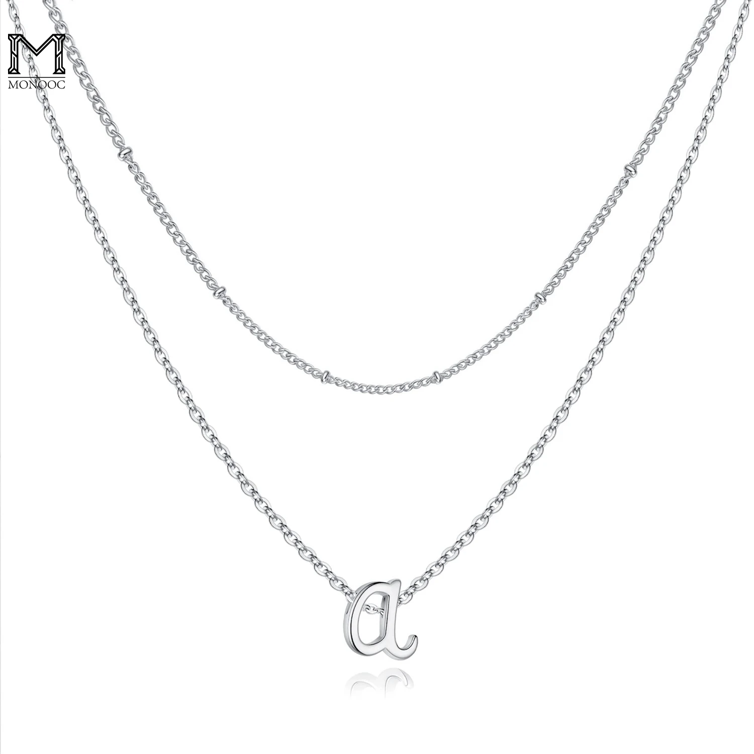 

MONOOC Layered Initial Necklaces for Women Girls 14K Gold Plated Layered Personalized Monogram Necklaces Jewelry Gifts 2022 NEW