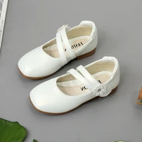 white flower childrens princess leather shoes for big girls wedding party mary jane dance dress shoes new chaussure fille 2022
