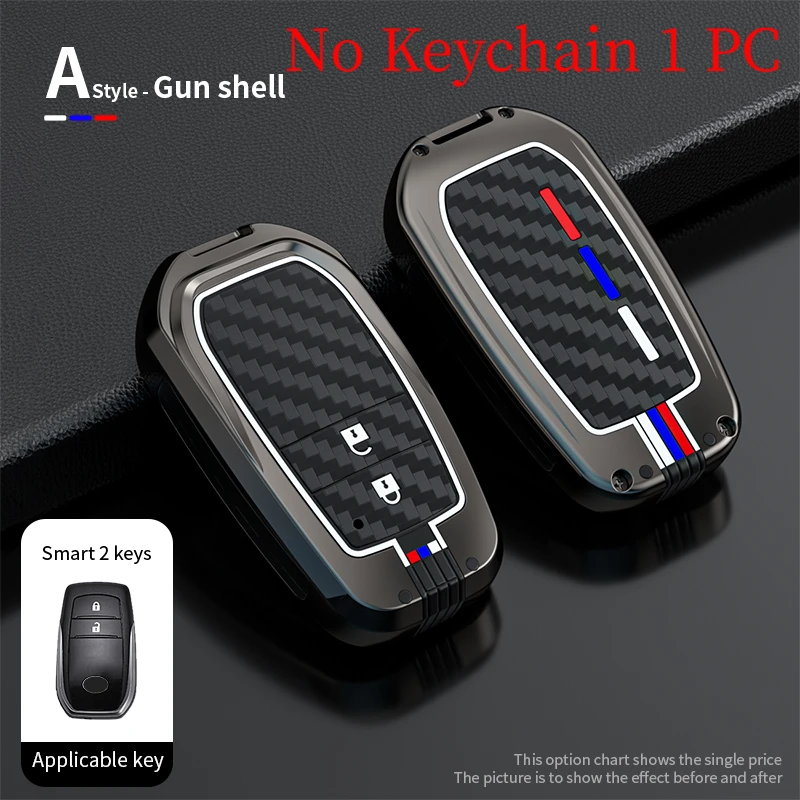 

Чехол для автомобильного ключа из цинкового сплава для Toyota Land Cruiser 200 300 Prado Crown TLK 200 Yaris Cross Hilux Innova Fortuner Camry 55 Key