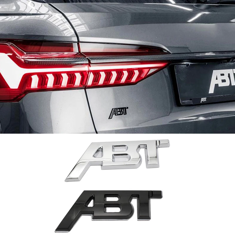

Car Metal For ABT Logo Side Emblem Badge Sticker Rear Trunk Decals for VW Audi Q3 Q5 Q7 A3 A4 A5 A6 Auto Styling Accessories