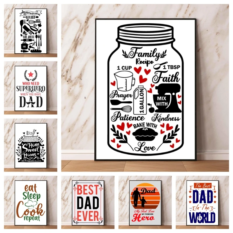 

Canvas Prints The best Dad in the World Modular Painting Children Gifts Living Room Kid Action Figures Wall Art Home Classic
