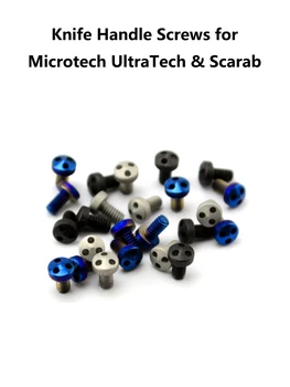 8Pcs Microtech UltraTech UT VenoMtech Scarab Series มีดจับ3-หลุมสกรู416สแตนเลสวัสดุอุปกรณ์ DIY
