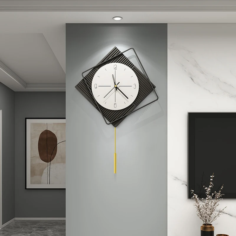 

Silent Graphics Wall Clock Modern Design Hall Luxury Wall Clocks Big Size Stylish Orologio Da Parete Living Room Decor Mzy