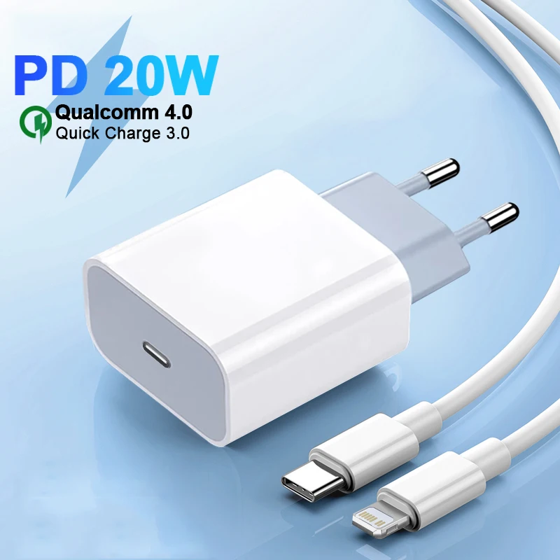 

For APPLE 14 Plus Original PD 20W Charger For iPhone 13 12 11 14 Pro Max Fast Charging XR X XS MAX iPad USB C Cable Accessories