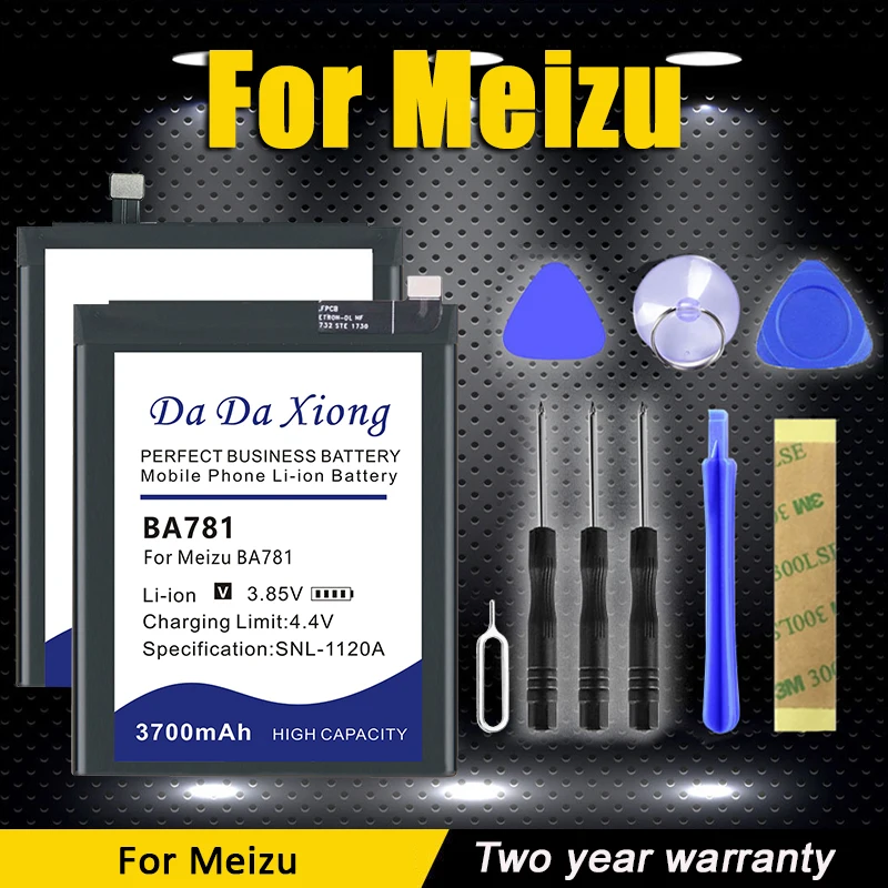 Сменный аккумулятор BA781, BA928, BT62, BA851, B022 для MeiZu Meilan X, E3, MX2, 16T, M3X, M040, M045, mтрубка M682Q, M928Q + набор инструментов
