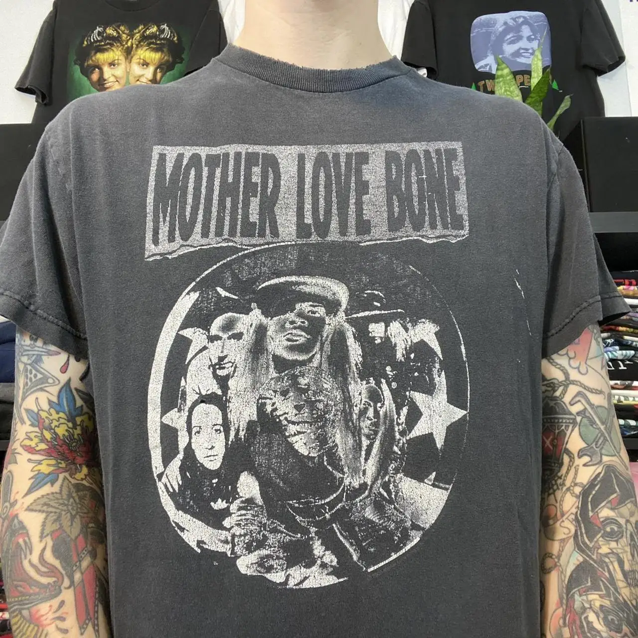 Базовая черная футболка с коротким рукавом Mother Love Bone Band 90-х годов NH2094