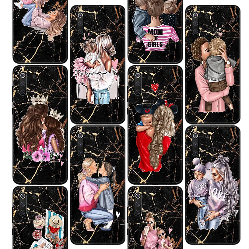 

Mom Baby Love Girl Phone Case For Xiaomi Redmi Note 10 10S 9 9S 8 8T 11S 11 Pro 7 5 9T 9C 9A 8A 7A 6A 6 Fundas Cover Coque