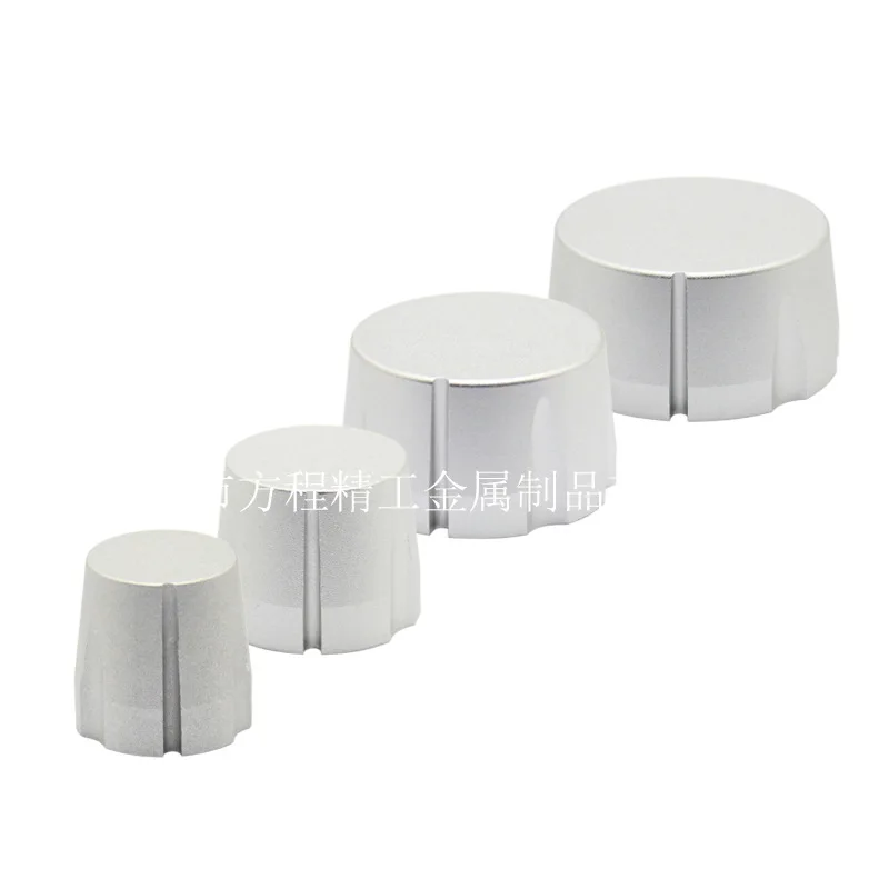 

Silver High-end Aluminum Alloy Potentiometer Knob Encoder Volume Control Audio Knob for 6mm Shaft Hole ( Knurled Shaft /D-axis)