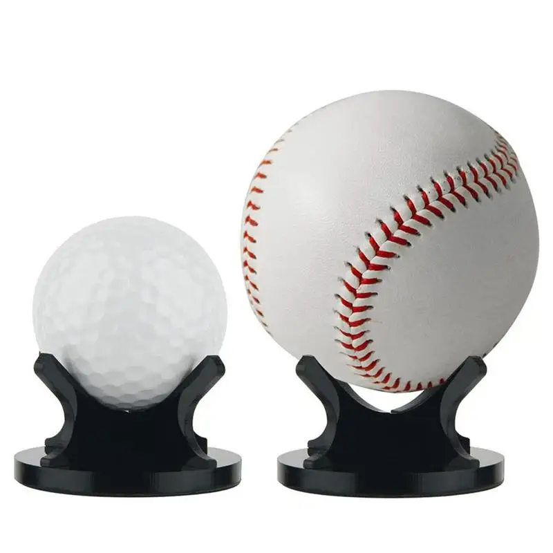 

2Pcs Multipurpose Clear Acrylic Small Balls Stand Baseball Display Holder Sports Ball Storage Rack Non-Slip Bracket