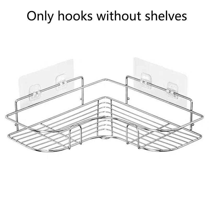 

1pc Wall Mounted Adhesive Hook Under Wire Shelf Rack Hanger Holder Clamp Organizer