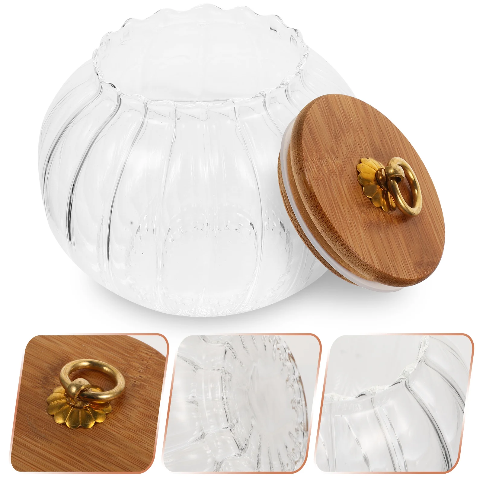 

Jar Jars Storage Canister Tea Pumpkin Candygrain Kitchen Condiment Containers Tank Can Airtight Countertop Box Coffee Organizer