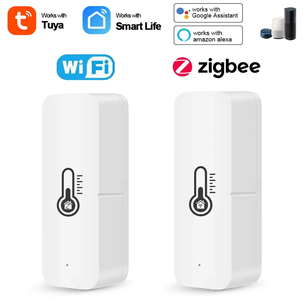 Умный Wi-Fi датчик температуры и влажности Tuya ZigBee комнатный гигрометр контроллер