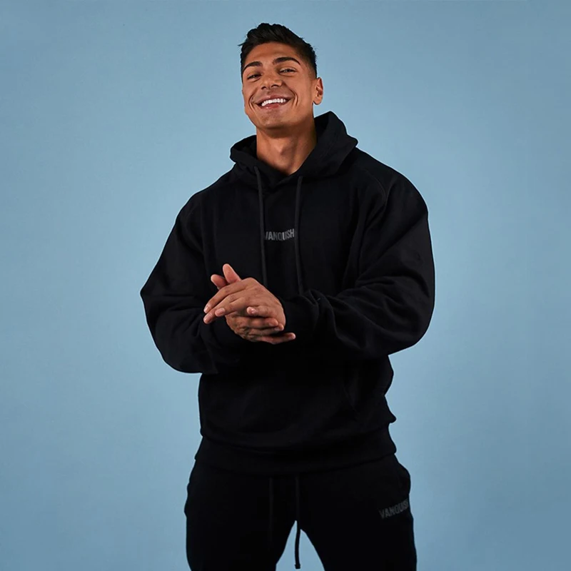 

Men's Sports Fitness Cotton Hip Hop Style Loose Plus Size M-3XL Hoodie Outdoor training breathable casual sportswear for joggers