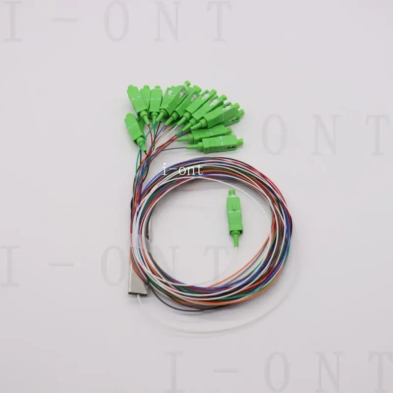 Free shipping 10 PCS/Lot 1X16 PLC Fiber Optic Splitter Color SC/APC SM 0.9mm G657A1 PVC 1m FTTH Fiber Optic Splitter Unequal