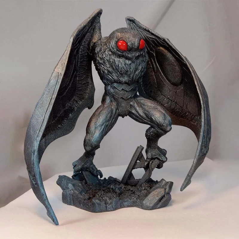 

Creepy Mothman Statue Monster Museum Non Toxic Specimen Sculpture Halloween Home Decoration Resin Crafts Office Desktop Decor