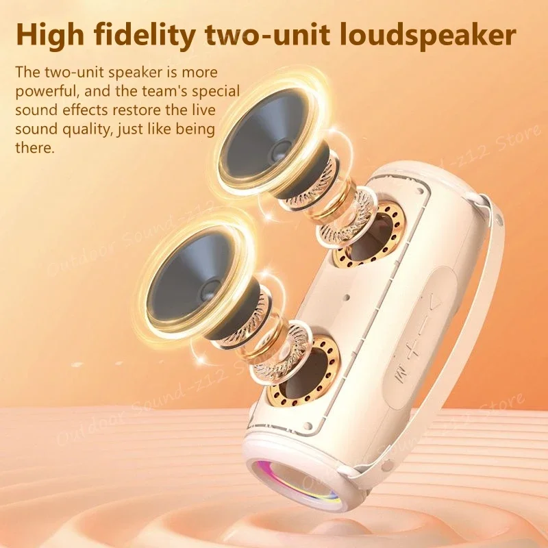 Портативная беспроводная стереоколонка Bluetooth с 2 микрофонами