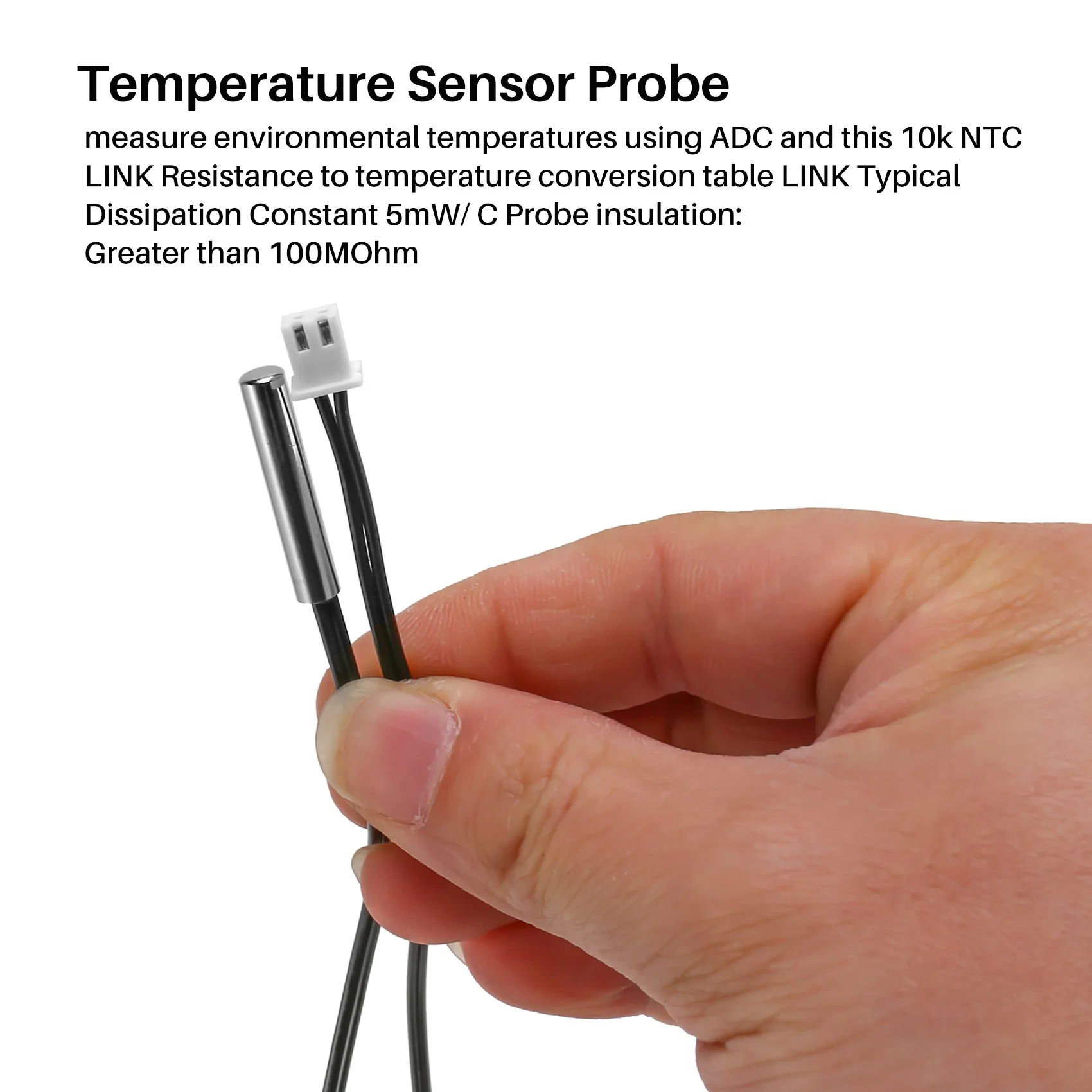 

NTC 10K Ohm Waterproof Digital Thermal Temperature Sensor Probe 1m