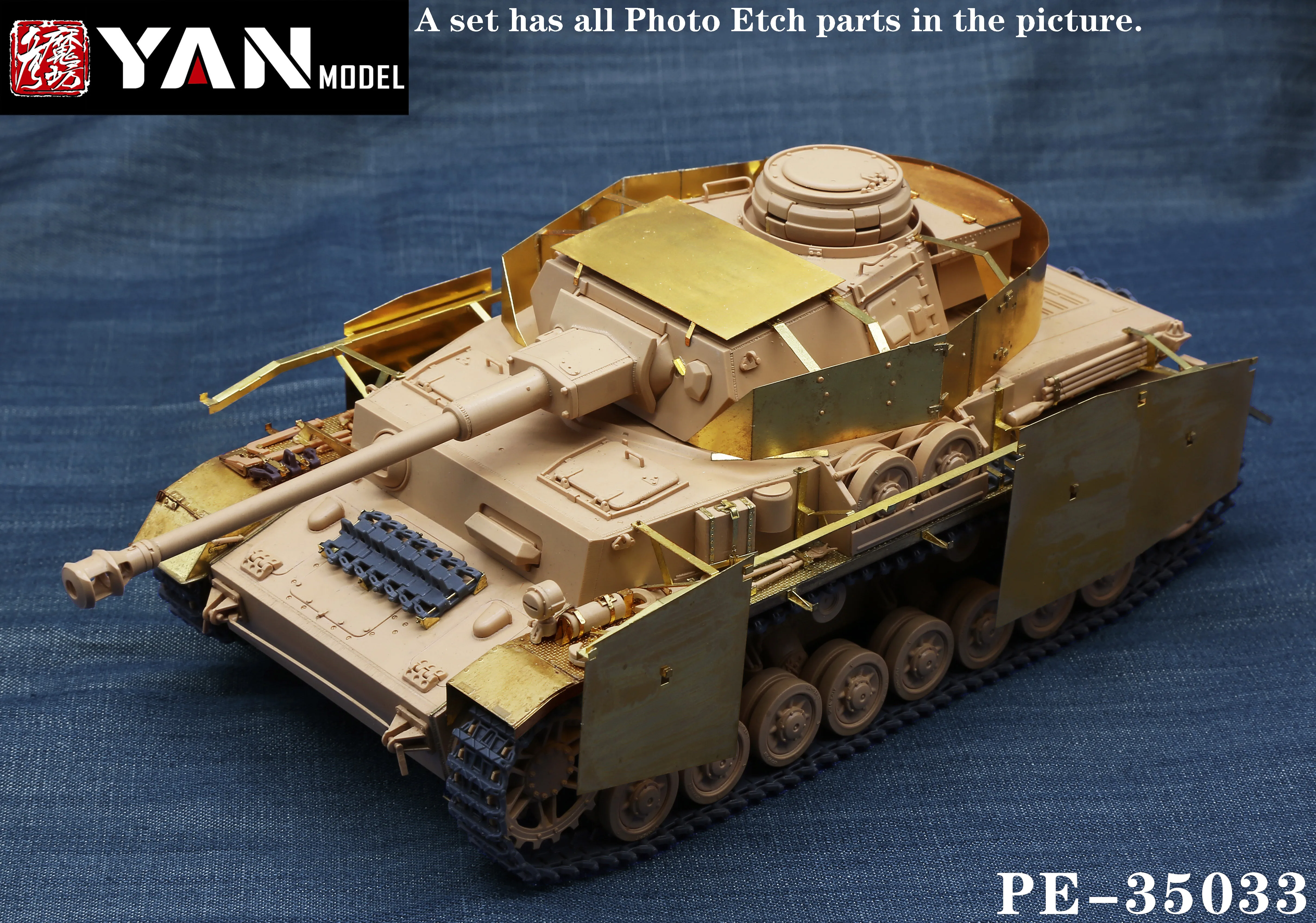 Yan Model PE-35033 1/35 Pz.Kpfw.IV Ausf.H Detail Up Set for Rye Field Model 5046