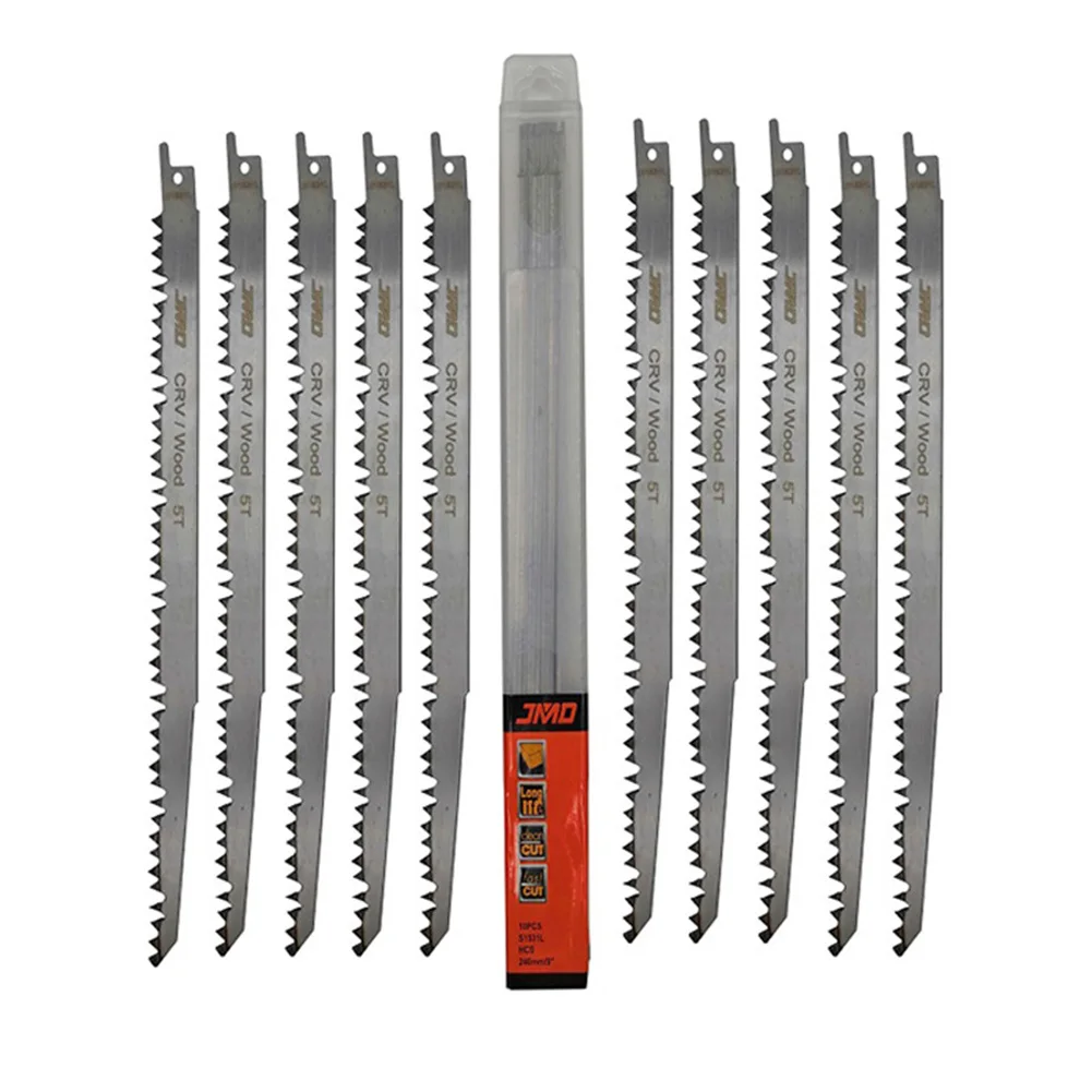 10PCS Reciprocating Saw Blades For Wood Metal Cutting Disc Woodworking Saber Saw Blades S1531L