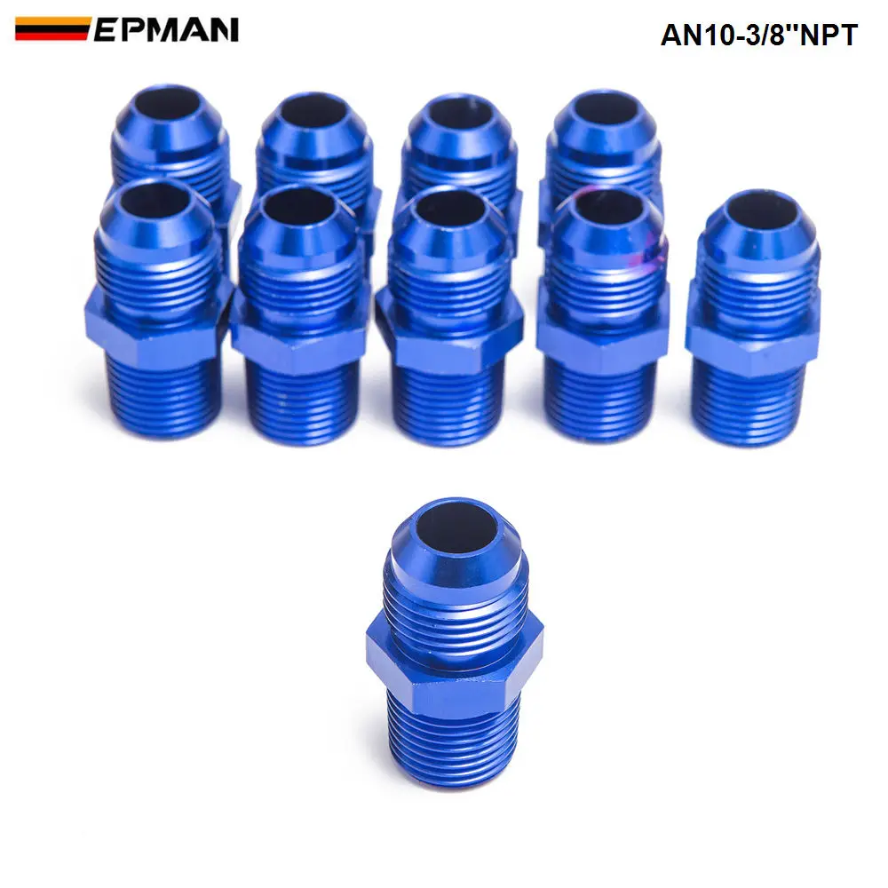 

10PCS/LOT Oil Cooler Fitting AN10-3/8''NPT (Blue,H Q) TK-FITTING AN10-3/8''NPT