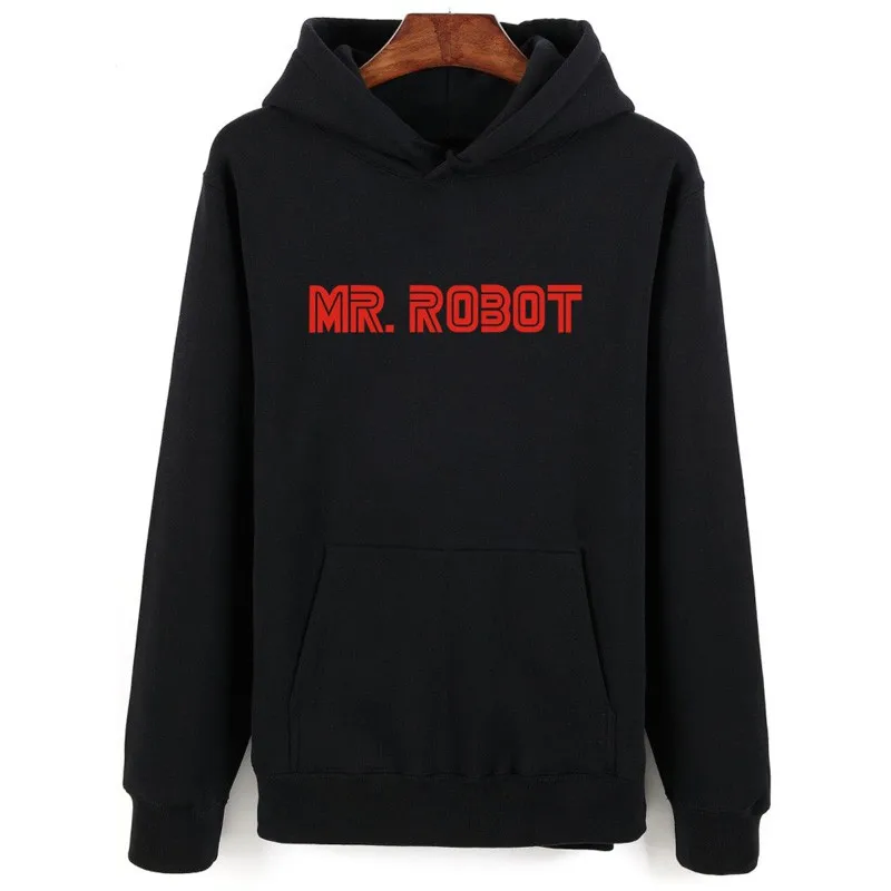 

Толстовка Мужская/женская с капюшоном и надписью «Mr Robot»