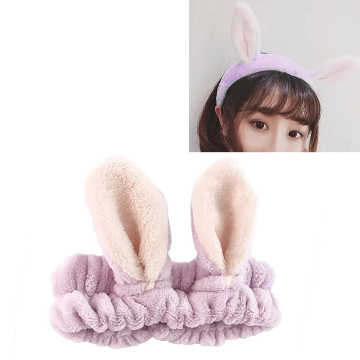 

Headband Headbands Face Washing Hairband Rabbit Hair Facial Spa Shower Headwraps Ears Wash Band Head Wrap Easter Ear Animal