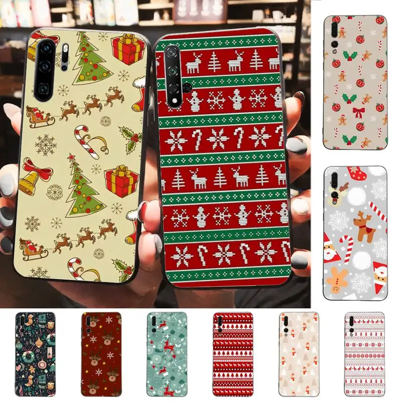 

New Year Merry Christmas Phone Case for Huawei P30 40 20 10 8 9 lite pro plus Psmart2019