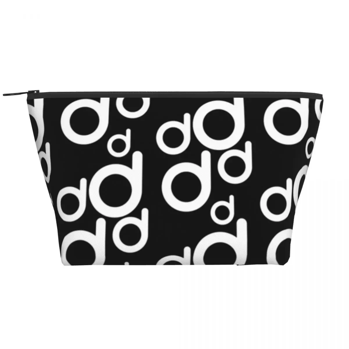 

White Abstract Letters Zipped Storage Organizers Word D Print Home Multi-purpose Makeup Pouch For Girl Cosmetic Bags