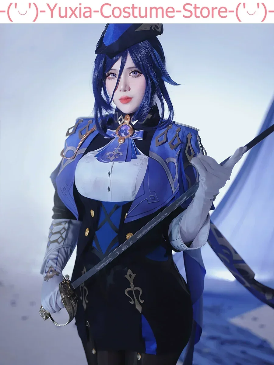 Женский костюм для косплея Genshin Impact Clorinde униформа игры в искусственное аниме