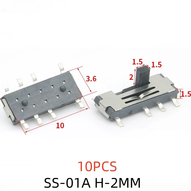 

10 шт. миниатюрный SMD тумблер 2/3/4 позиции