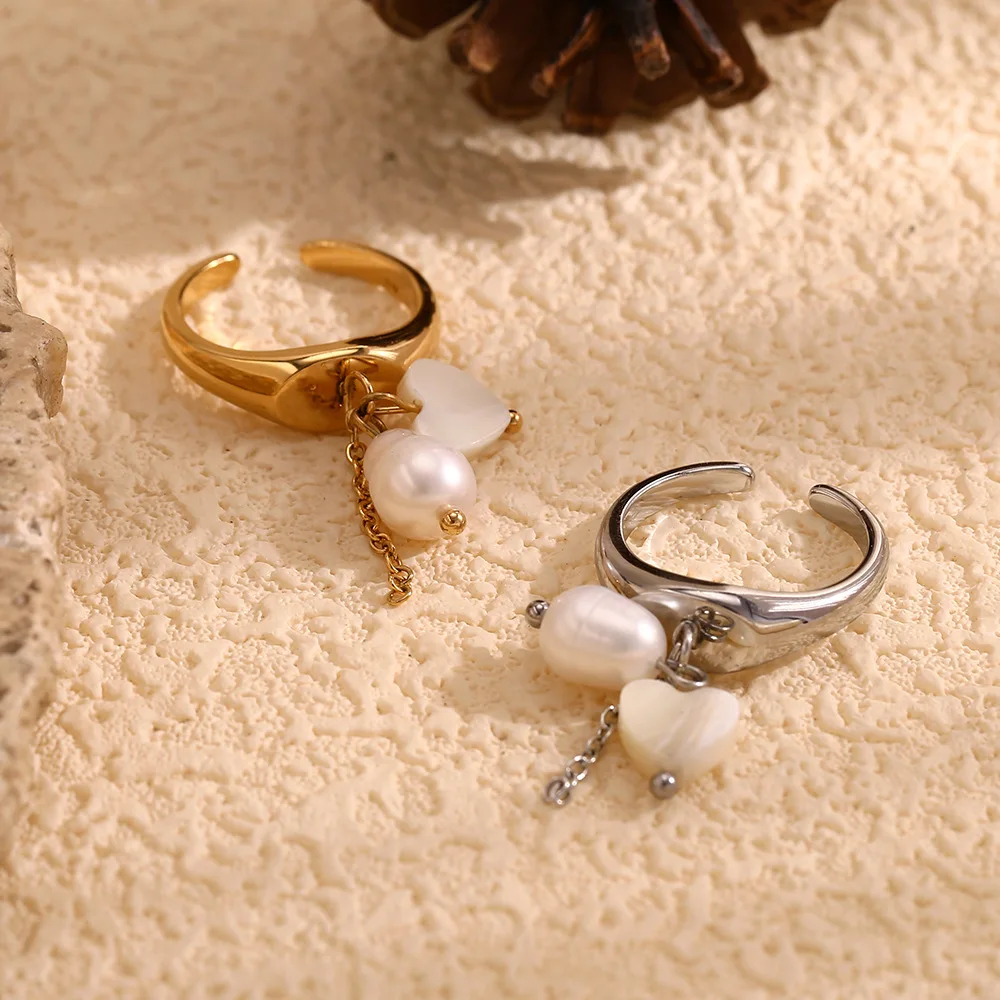 Ailodo 18-каратные позолоченные кольца из нержавеющей стали для женщин элегантные с