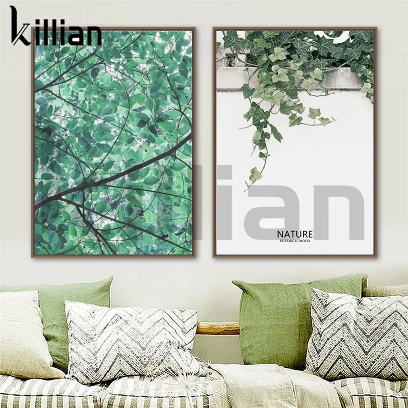 

Botanical Mood Relax Nature Canvas Painting Wall Art Nordic Green Leaf Posters and Print for Living Room Scandinavian Home Decor
