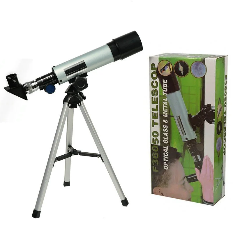 

F36050M Astronomical Telescope With Portable Tripod Monocular Zoom Telescope Spotting Scope for Watching Moon Stars Bird