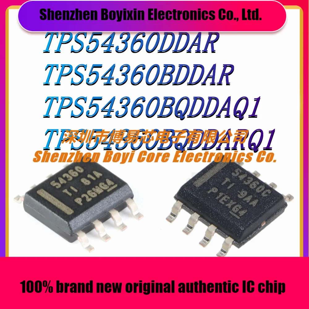 

TPS54360DDAR TPS54360BDDAR TPS54360BQDDAQ1 TPS54360BQDDARQ1 Package SOP-8 New Original Genuine Step-down DC-DC Power IC Chip