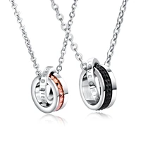 supply fashion titanium steel jewelry wholesale live happy titanium steel necklace lovers
