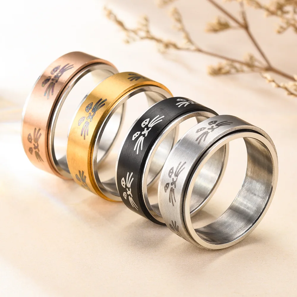 Кольца антистрессовые вращающиеся из нержавеющей стали для мужчин и женщин |