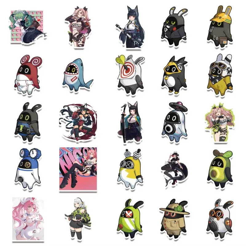 Наклейки в виде граффити с героями игры Zenless Zone Zero 10/50 шт.