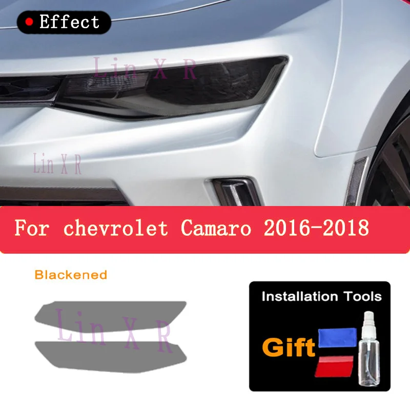 Для Chevrolet Camaro 2018 внешняя фара автомобиля защита от царапин передняя лампа ТИНТ