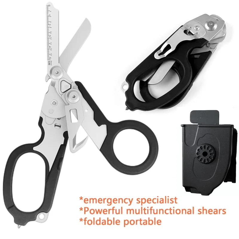 

Multifunction Scissors Raptors First Aid Expert Tactical Folding Scissors Outdoor Survival Tool Combination