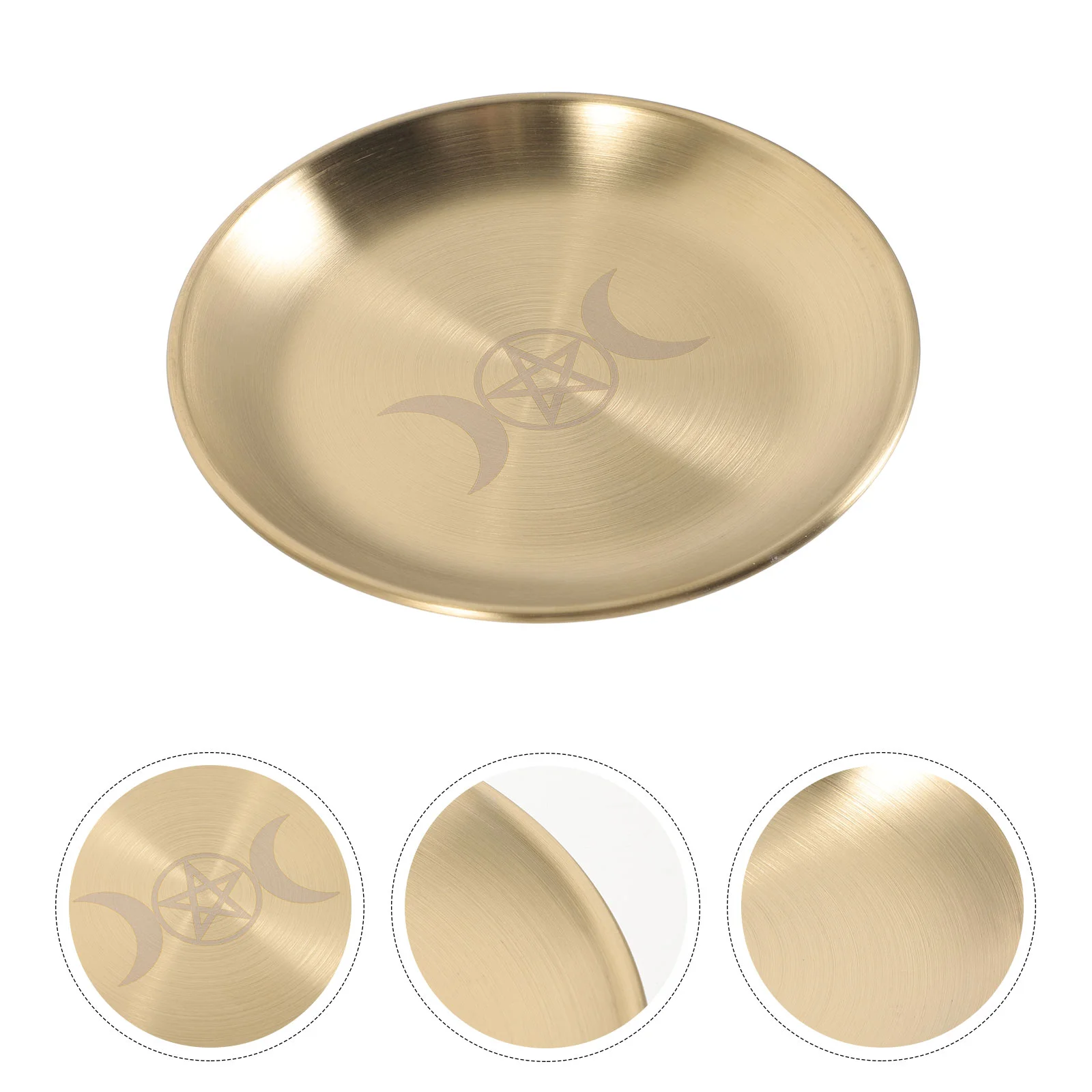 Декор декоративный поднос пентакль трехфазный лунный золотой диск ящик для