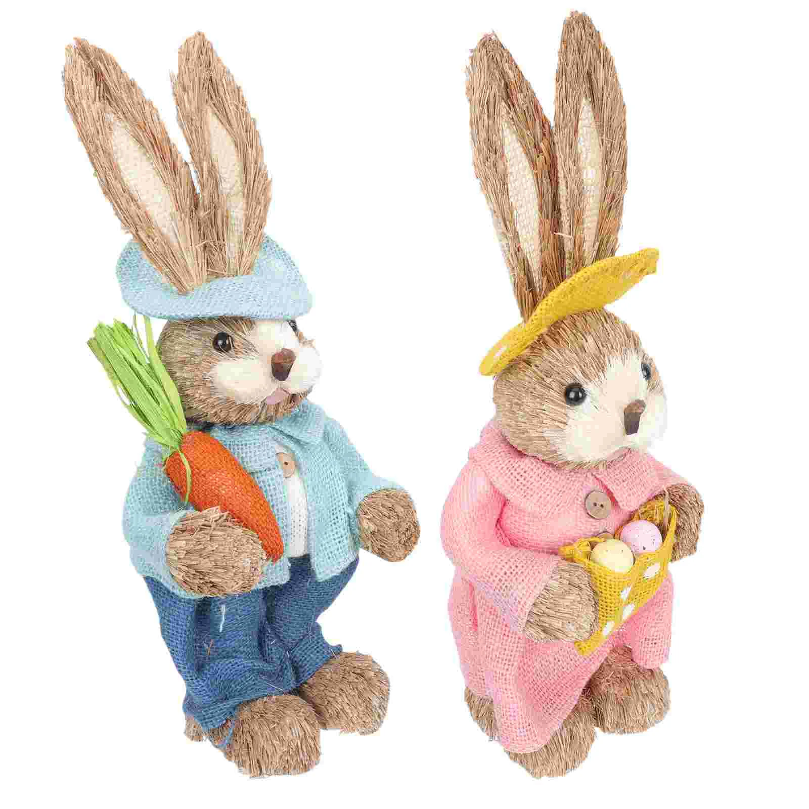 

Rabbit Bunny Decoration Rabbit Straw Rabbit Desktop Ornaments Accessories Animals Lovers