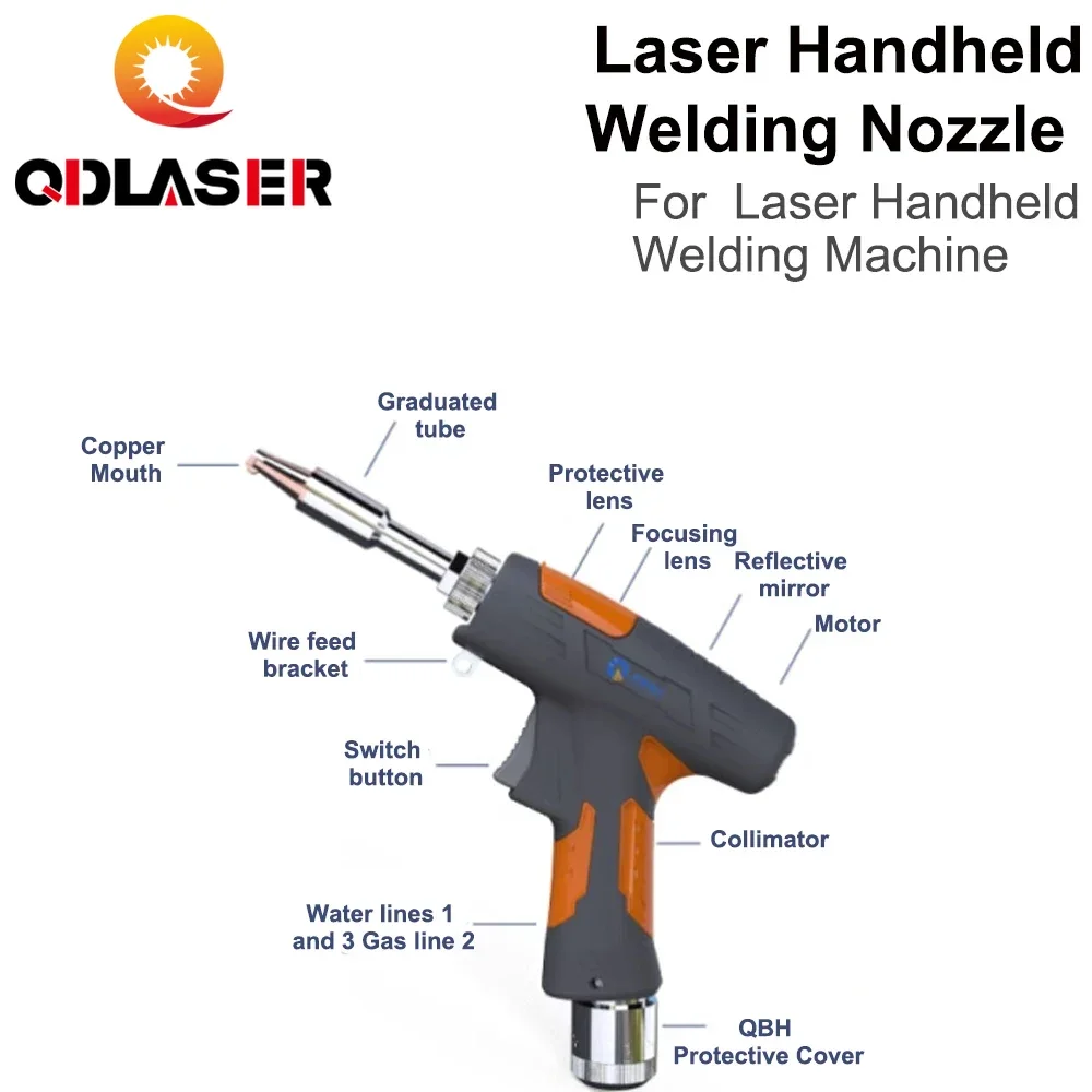 Лазерная ручная сварочная насадка аксессуары для оптоволоконной головки медная