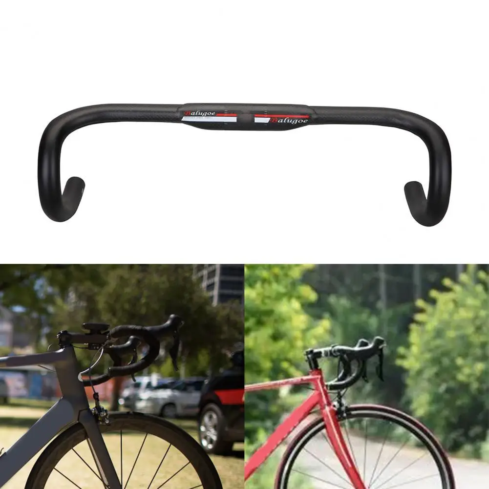 

BALUGOE Bicycle Drop Bar Ultralight Bicycle Handlebars Carbon Fiber Fine Craftmanship Fixed Gear Bike Drop Bar Bent for Racing