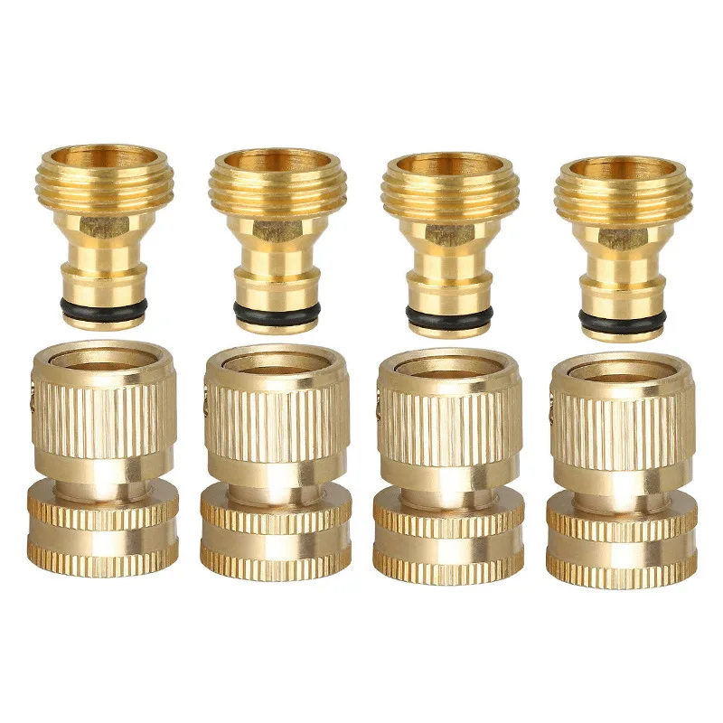 

Garden Quick Connect Solid Brass Quick Connect Garden Hose Connector Water Pipe Connector Garden Hose Disconnect 3/4